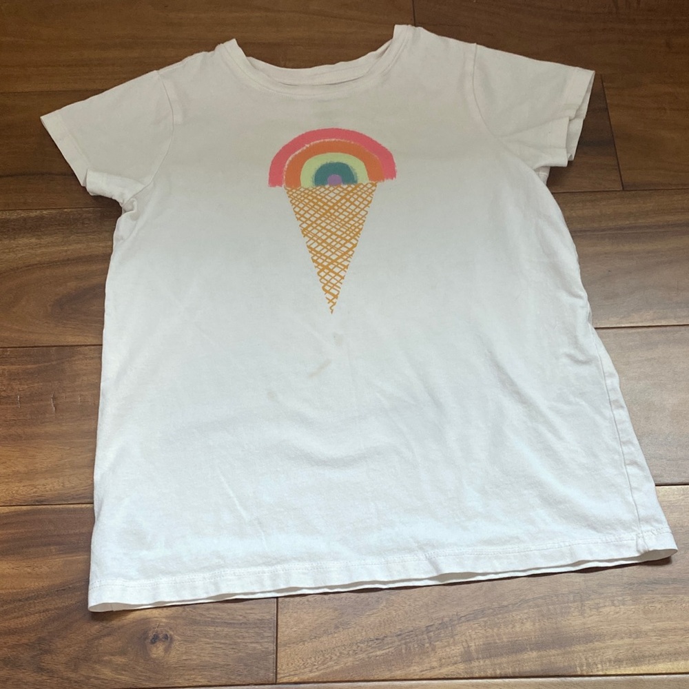 Tea Collection Rainbow Ice Cream Tee - White